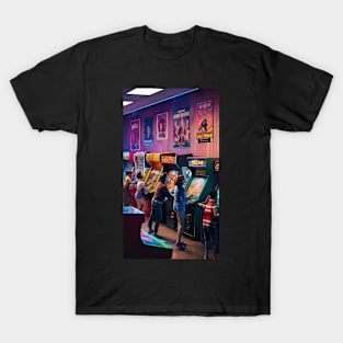 80s kids in game shop T-Shirt